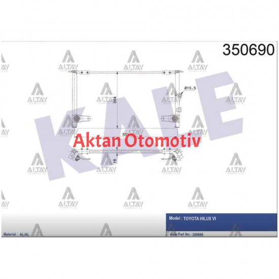 RADYATÖR KLİMA HILUX 01-05 LN-145