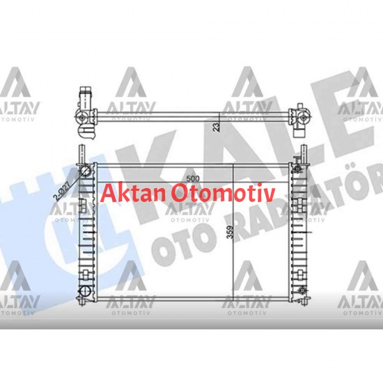 RADYATÖR SU FIESTA V 01-08 / FUSION 02-10 / 1.4 TDCI M-T MEKANİK