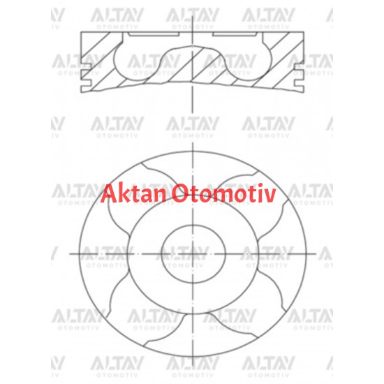 PİSTON SEGMANLI PALIO / ALBEA / DOBLO / CORSA C 1.3JTD-Z13DT 70HP STD 69.6mm
