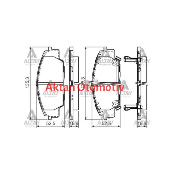 FREN BALATA CIVIC 01-11 TYPER 2.0 V-TEC / S2000 99= ÖN