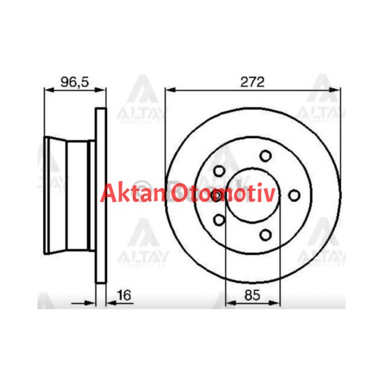 FREN DİSKİ LT35  97-06 / SPRINTER 97-06 / 2.5TDI ANJ-AVR ARKA DÜZ 272-5