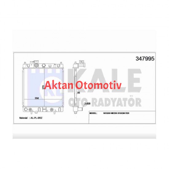 RADYATÖR SU MICRA 92-00 A-T BRAZING