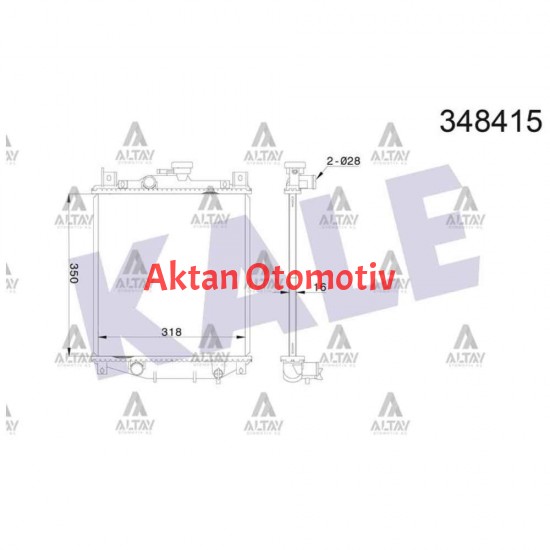 RADYATÖR SU SWIFT 90-01 1.0 / 1.3 16mm M-T BRAZING