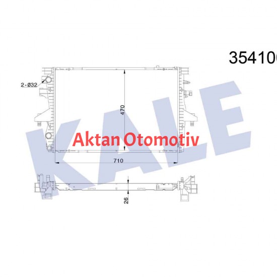 RADYATÖR SU TRANSPORTER T5 04-09 AXB 1.9TDI BRAZING