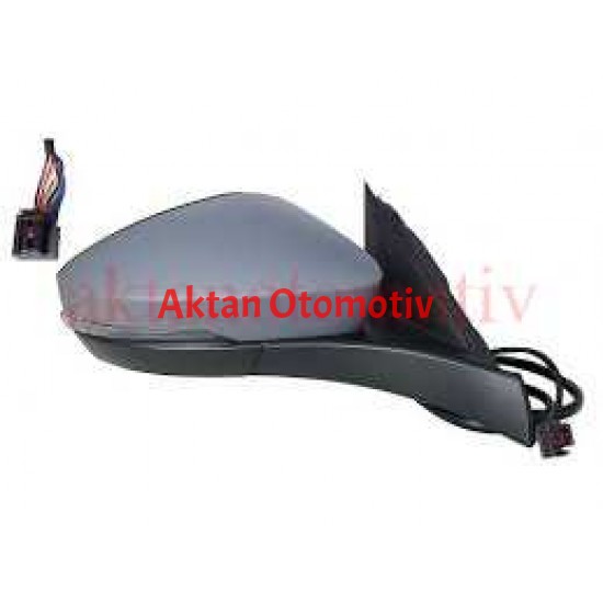 AYNA DIŞ DİKİZ T-ROC 17= ELEKTRİKLİ, ISITMALI, SİNYALLİ, ASTARLI, KATLANIR,YAN-ALT LAMBALI, BLISLİ SOL