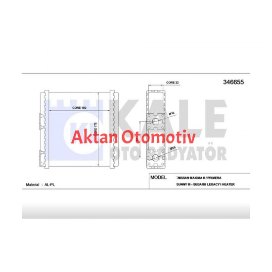 RADYATÖR KALORİFER PRIMERA90-95 /SUNNY90-94 / MICRA92-00 MEKANİK