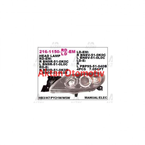 FAR MAZDA 3 03-08 SEDAN ELEKTRİKLİ SOL