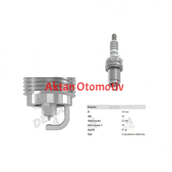 ATEŞLEME BUJİSİ IRIDYUM AVENSIS 00-08 1AZFSE / AUDI A4 / A5 / A6 RX8 / VOLVO S40 1.8 (HB6BIX-11P)