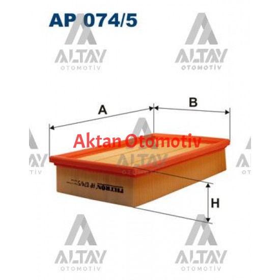 HAVA FİLTRESİ FOCUS / C-MAX 1.6TDCI 03-07 /  FOCUS II 1.6TDCI 04=/  MAZDA 3 1.6 DI TURBO 04=