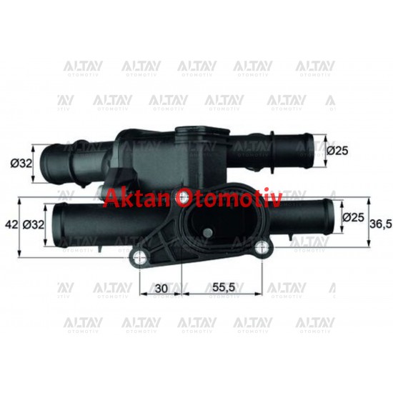 TERMOSTAT KOMPLE GOLF / A3 / BORA 02-06 AVU-BFQ 1.6 OTOM.