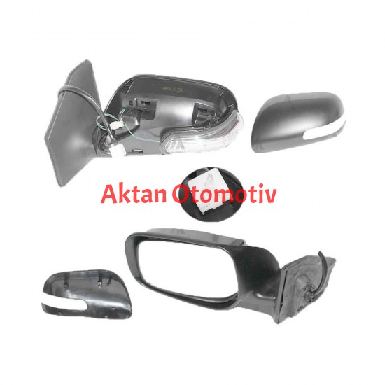 AYNA DIŞ DİKİZ AVENSIS 06-08 ELEKTRİKLİ ISITMALI OTOMATİK KATLANIR SİNYALLİ SOL
