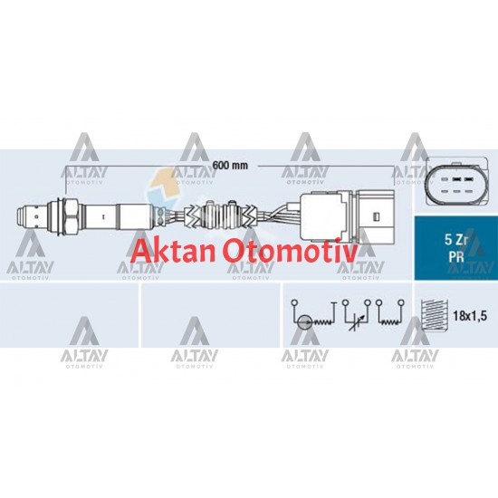 SENSÖR OKSİJEN POLO / CORDOBA / FABİA 03-08 BBY-BBZ-BKY 1.4 16V ÖN