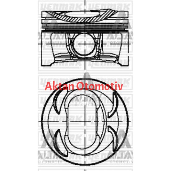 PİSTON SEGMANLI GOLF5 / GOLF6 / JETTA / PASSAT / TİGUAN / A3 / LEON 01-10 1.4 TSI BLG-BMY-CAVA-CAVD STD