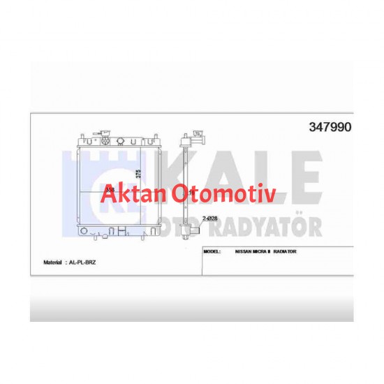 RADYATÖR SU MICRA 92-02 M-T BRAZING