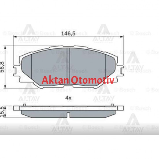 FREN BALATA RAV4 06-11 / AURIS HYBRID 11= ÖN