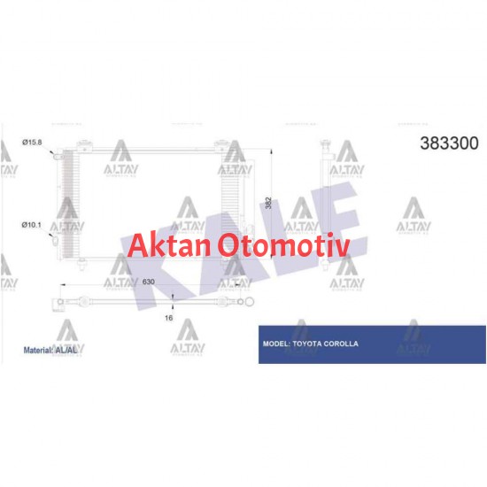 RADYATÖR KLİMA COROLLA 02-06 VVTI