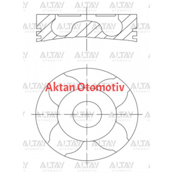 PİSTON SEGMANLI PALIO / ALBEA / DOBLO 1.3JTD 70HP STD1 69.6mm (0.20mm KISA)