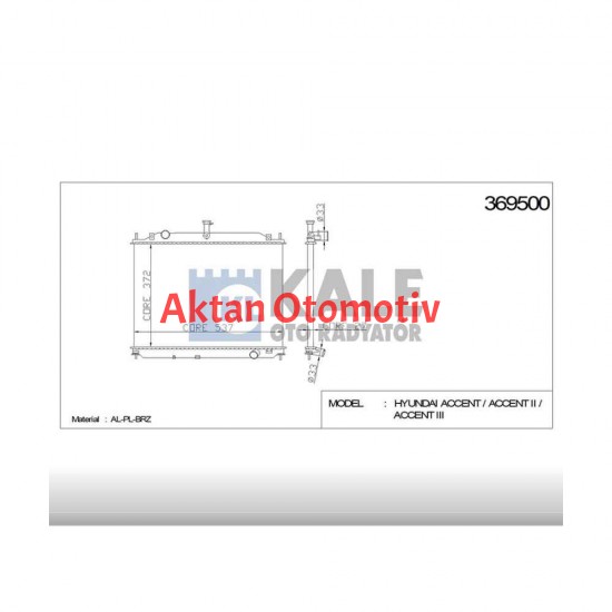 RADYATÖR SU ACCENT 06-11 ERA DİZEL M-T BRAZING