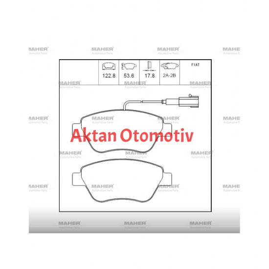 FREN BALATA LINEA 10= / FIORINO 07= / NEMO 07= / BIPPER 08= / PUNTO EVO 09-12 (ÇİFT FİŞLİ) ÖN