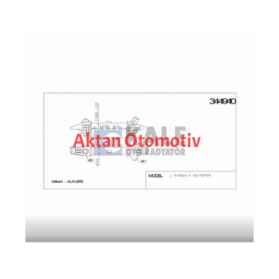 TURBO RADYATÖRÜ (INTERCOOLER) H-100 KAMYONET 05-10