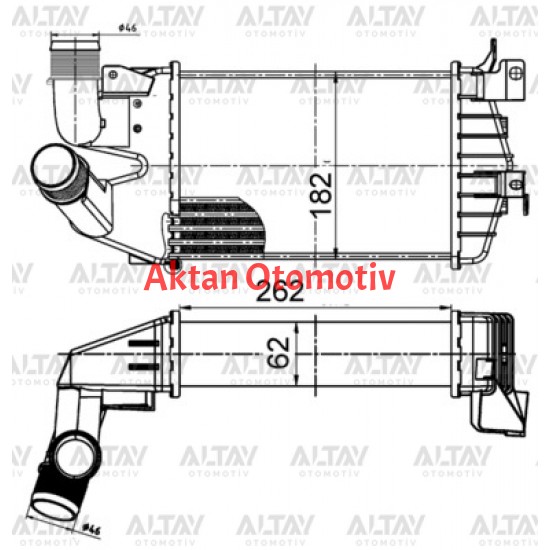 TURBO RADYATÖRÜ (INTERCOOLER) ASTRA H 04-10 Z13DTH-Z17DTH-Z19DT-Z19DTL