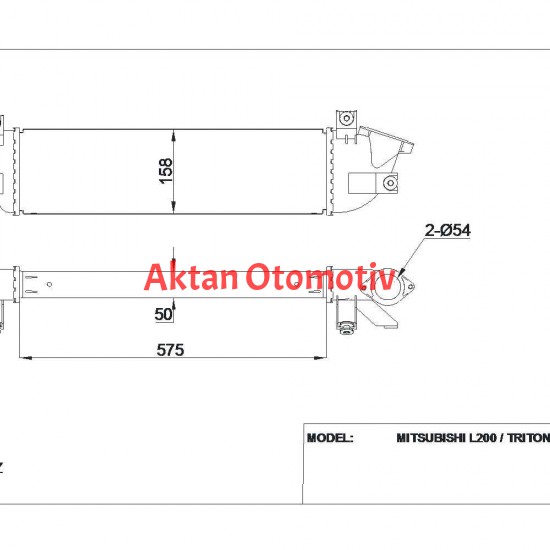 TURBO RADYATÖRÜ (INTERCOOLER) L-200 15=