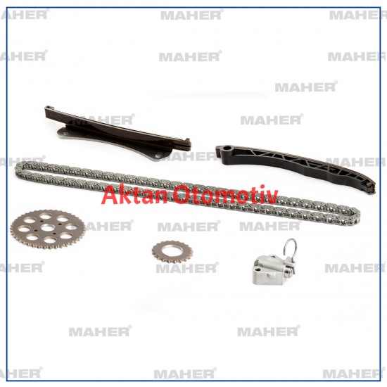 EKSANTRİK ZİNCİR SETİ ALBEA / DOBLO / PALİO / PUNTO / LİNEA / EGEA / FIORINO / ASTRA / CORSA / COMBO 03= 1.3JTD-1.3CDTI EURO 4-5-6 (6 PARÇA DELİKLİ ZİNCİR)