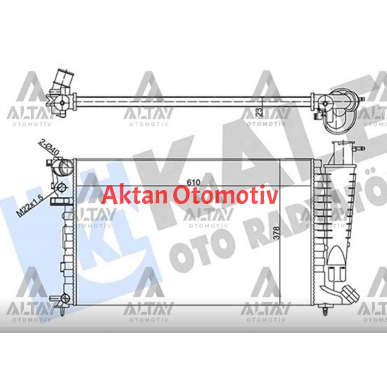 RADYATÖR SU XSARA 97-05 / 306 93-02 / 1.4-1.6-1.8 M-T TIRNAKLI MEKANİK