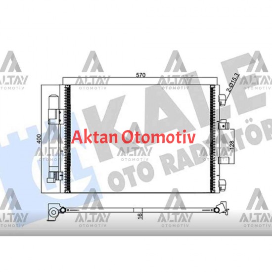RADYATÖR KLİMA FOCUS III 11-15 1.0 GTDI-1.6TDCI / C-MAX 10= 1.0 12 MM