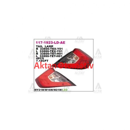 STOP LAMBASI CIVIC 16-21 SEDAN FC5 DIŞ SAĞ