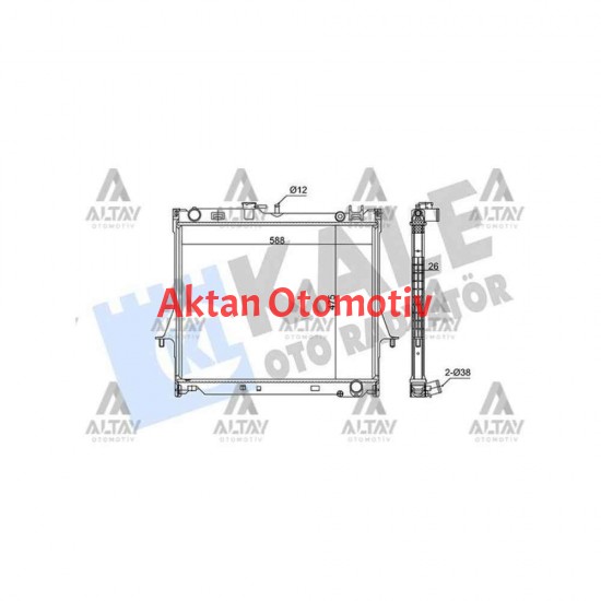 RADYATÖR SU D-MAX 2.4I 3.0 DITD 3.5 V6 24V 02= 475x588x26 M-T BRAZING