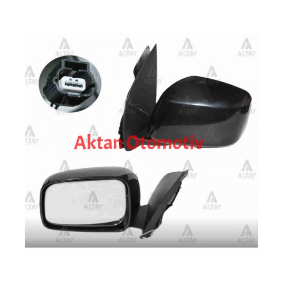 AYNA DIŞ DİKİZ PICKUP 06= NAVARA ELEKTRİKLİ ISITMALI SİYAH SOL