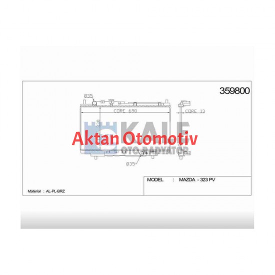 RADYATÖR SU 323 95-98 1.5/1.8 FAMILIA M-T BRAZING