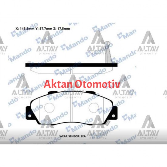 FREN BALATA ACCORD 98-02 / CRV 97-01 / HRV 99= ÖN