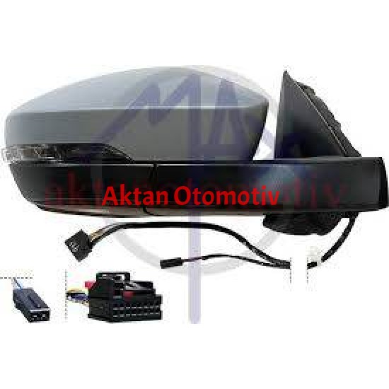 AYNA DIŞ DİKİZ T-ROC 17= ELEKTRİKLİ, ISITMALI, SİNYALLİ, ASTARLI, KATLANIR,HAFIZALI, YAN-ALT LAMBALI, BLISLİ SAĞ