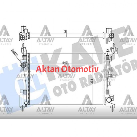 RADYATÖR SU FIORINO 07= / NEMO 07= / BIPPER 08= / 1.4 M-T MEKANİK