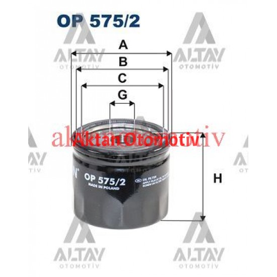 YAĞ FİLTRESİ CRV 12= / CIVIC 12-16 1.6 D-TEC