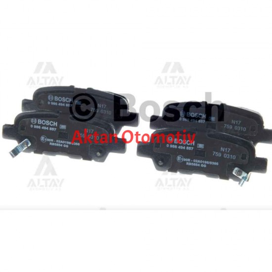 FREN BALATA X-TRAIL 01= / QASHQAI 07-13 / VITARA 06-13 / RENAULT KOLEOS / JUKE 08-17 DİSK ARKA