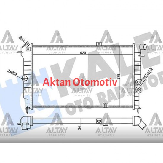 RADYATÖR SU VECTRA A    88-95 / 1.6-1.8-2.0 A-T MEKANİK