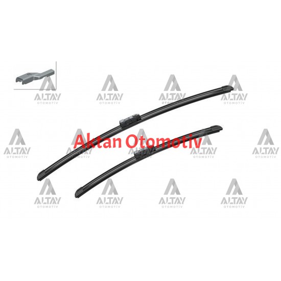 SİLECEK SÜPÜRGESİ TAKIM CADDY 10= / SUPERB 08-15 / HYUNDAİ I30 (FD) / P308 II (T9) / CEED (ED/FF2) / GIULIETTA 19mm BUTON 24+18 A187S (600mm+450mm)