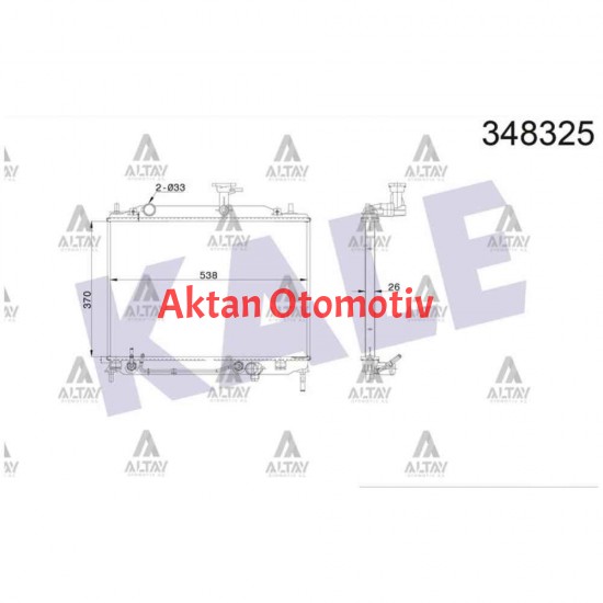 RADYATÖR SU ACCENT 06-11 ERA DİZEL A-T BRAZING