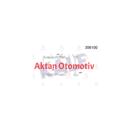 RADYATÖR SU FIESTA VI 08-12 / B-MAX 12= / FIESTA VII 12= / COURIER 14= / 1.25-1.4-1.6 BENZİNLİ MEKANİK ŞANZIMAN