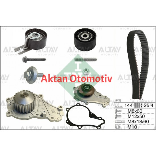 TRİGER SETİ + DEVİRDAİM  FİESTA / FUSION 1.4TDI  02= / 206 / 207 / 307 / BIPPER / CİTROEN C2 / C3 / NEMO  DV4  1.4 HDI  02= 144 DİŞ