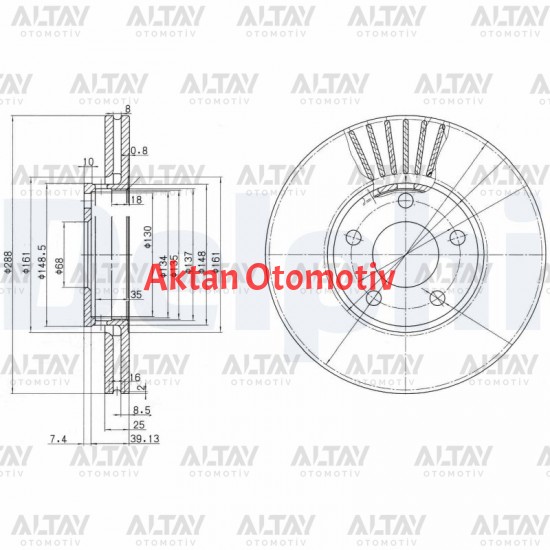 FREN DISKI PASSAT / A4 / A6 / SUPERB 97-04 / ON 288mm (SET)