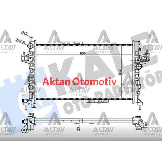 RADYATÖR SU COMBO C 01-06 / CORSA C 00-06 / TIGRA B 04= / 1.3 CDTI-1.7 CDTI M-T MEKANİK