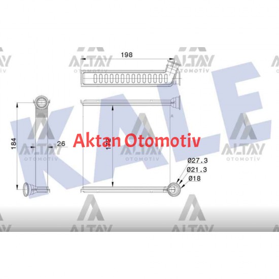 RADYATÖR KALORİFER GOLF7 / A3 / PASSAT / TIGUAN / LEON 13= VALEO SİSTEM BRAZING