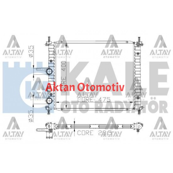 RADYATÖR SU BRAVA 95-02 / BRAVO 95-04 / MAREA 96-07 1.6 16V KLİMALI MEKANİK