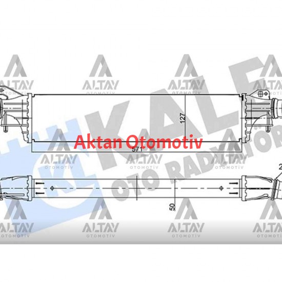 TURBO RADYATÖRÜ (INTERCOOLER) CORSA E 14= B13DTC / B13DTE