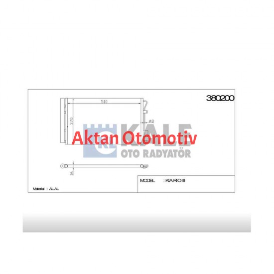 RADYATÖR KLİMA ACCENT 11-14 BLUE / RIO 12-14 BENZİNLİ