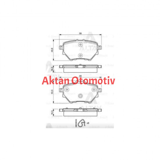FREN BALATA 308 II 14= / 3008 16= / C4 PICASSO II 13= / PROACE CITY GRANDLAND X  ARKA